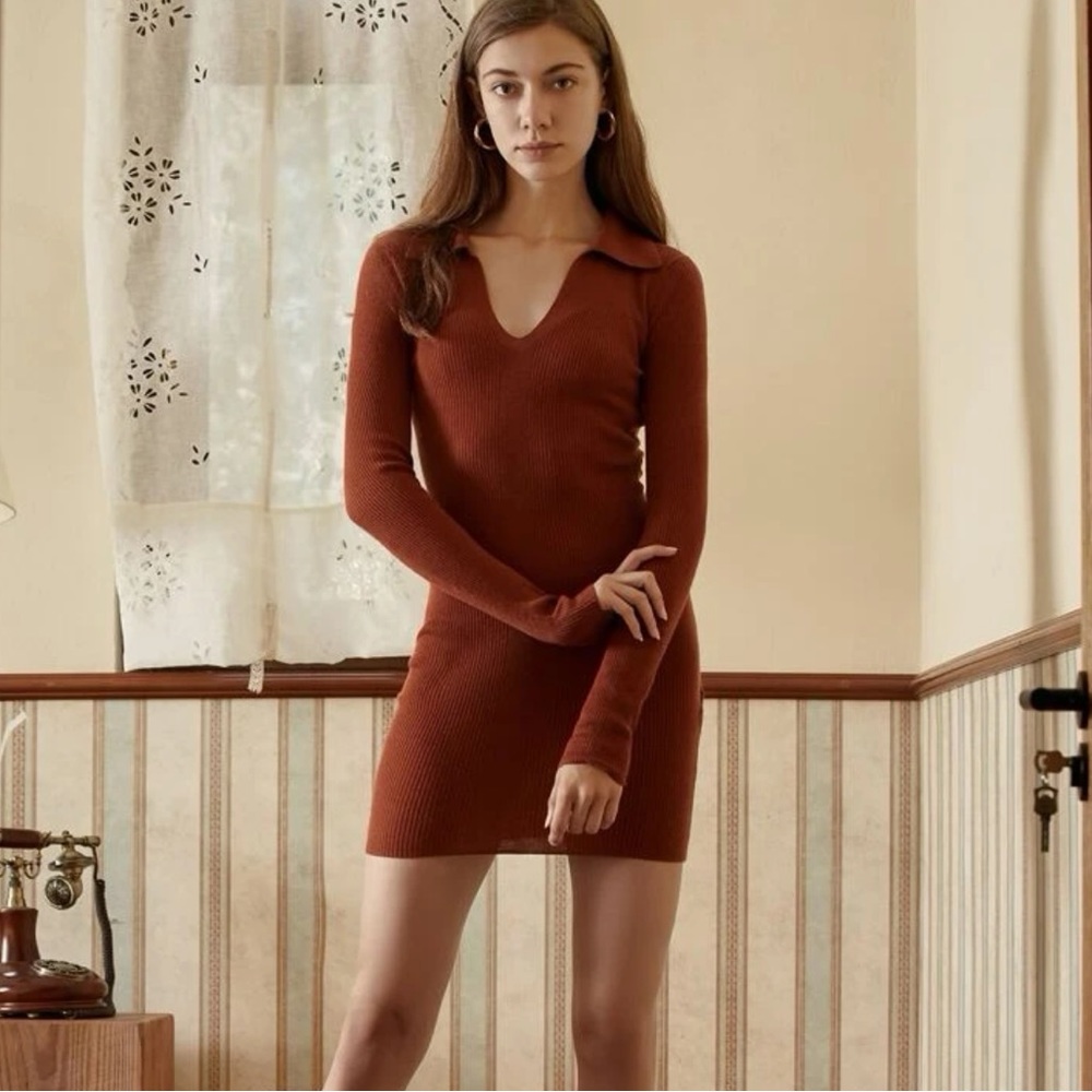 MOTF PREMIUM WOOL BLEND SLIM SWEATER DRESS